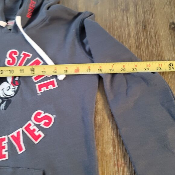 Ohio State Buckeyes Stitched Campus Hoodie Sweatshirt Womens XS Gray - Picture 5 of 8
